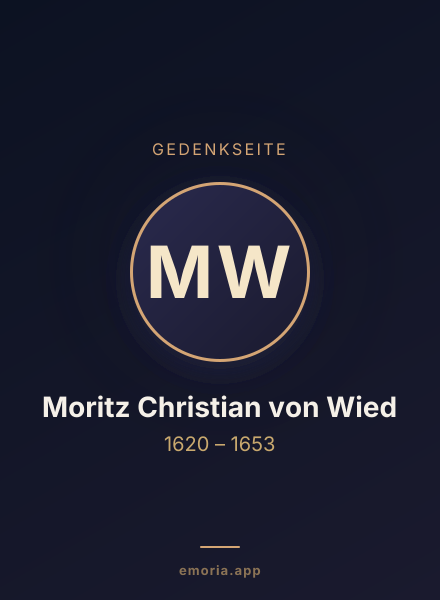 Gedenkportrait von Moritz Christian von Wied