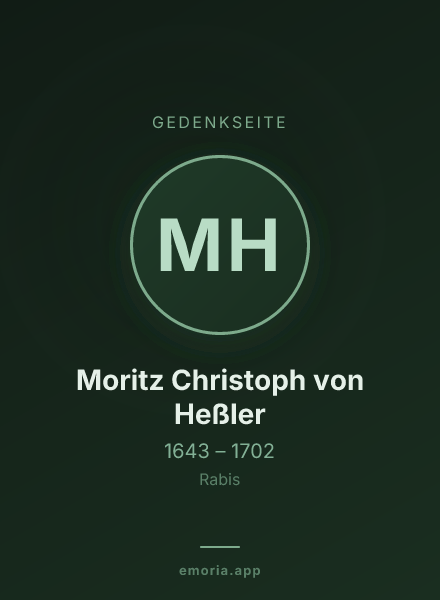 Gedenkportrait von Moritz Christoph von Heßler