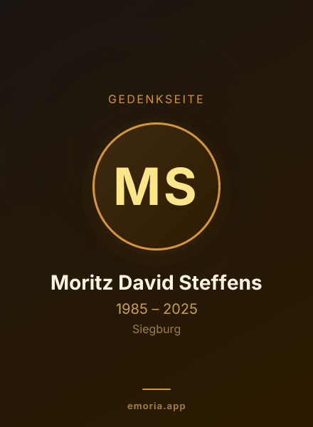 Gedenkportrait von Moritz David Steffens