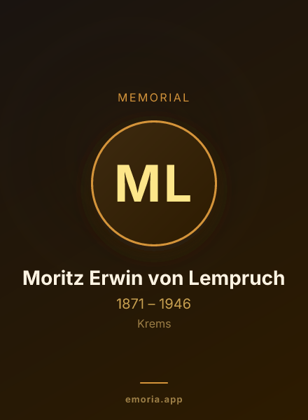 Memorial portrait of Moritz Erwin von Lempruch