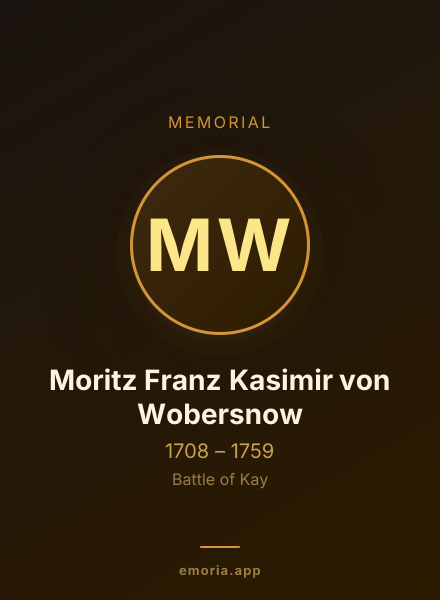 Memorial portrait of Moritz Franz Kasimir von Wobersnow