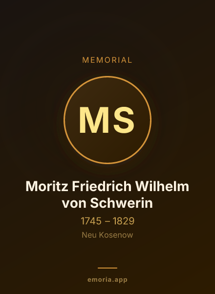 Memorial portrait of Moritz Friedrich Wilhelm von Schwerin