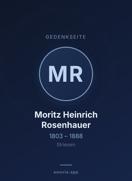 Gedenkportrait von Moritz Heinrich Rosenhauer