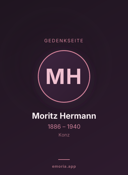 Gedenkportrait von Moritz Hermann