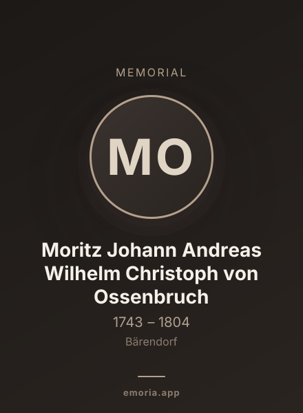 Memorial portrait of Moritz Johann Andreas Wilhelm Christoph von Ossenbruch