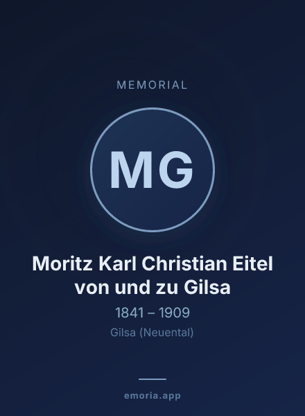 Memorial portrait of Moritz Karl Christian Eitel von und zu Gilsa
