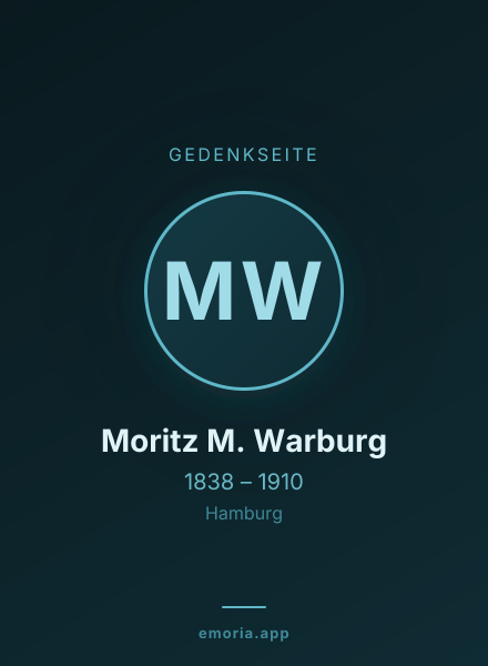 Gedenkportrait von Moritz M. Warburg