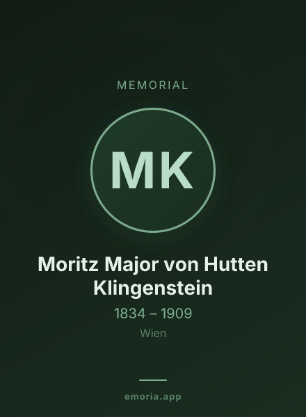 Memorial portrait of Moritz Major von Hutten Klingenstein