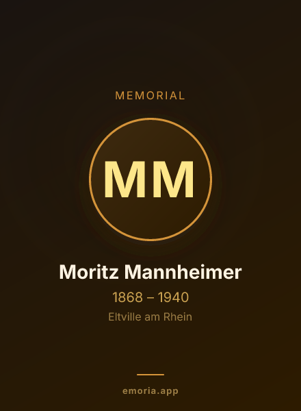 Memorial portrait of Moritz Mannheimer
