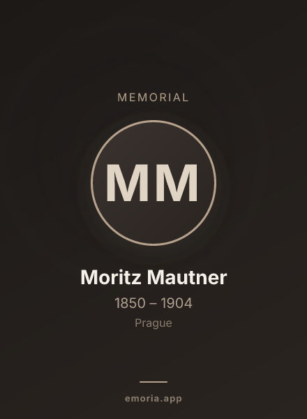 Memorial portrait of Moritz Mautner