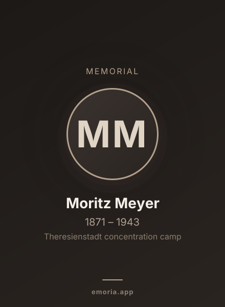 Memorial portrait of Moritz Meyer