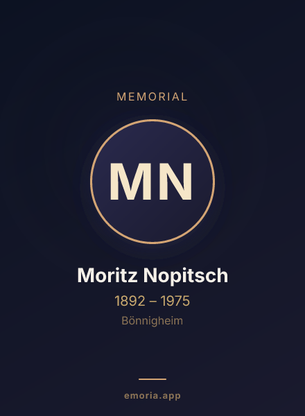 Memorial portrait of Moritz Nopitsch
