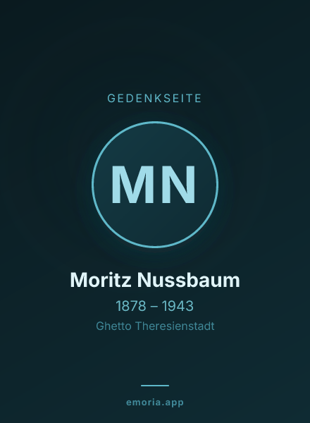 Gedenkportrait von Moritz Nussbaum