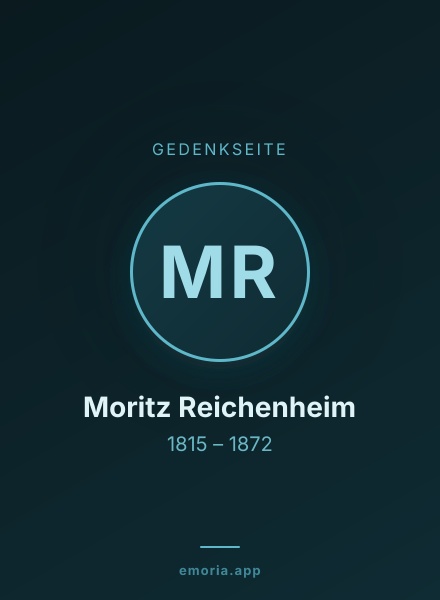 Gedenkportrait von Moritz Reichenheim