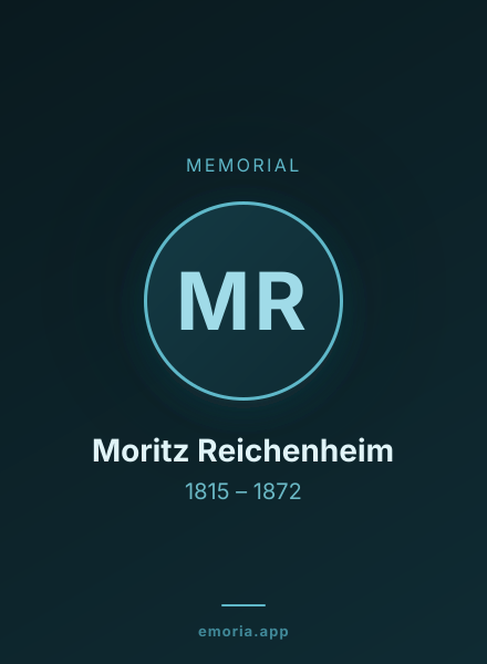 Memorial portrait of Moritz Reichenheim