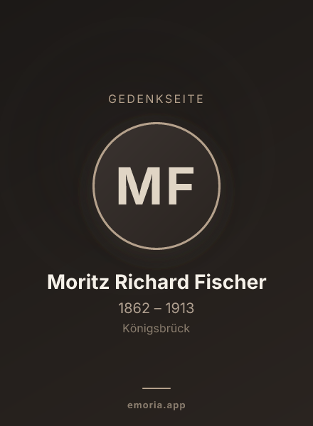 Gedenkportrait von Moritz Richard Fischer