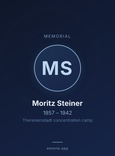 Memorial portrait of Moritz Steiner