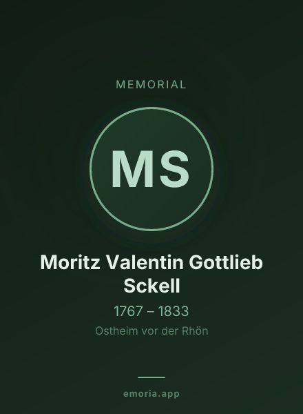 Memorial portrait of Moritz Valentin Gottlieb Sckell