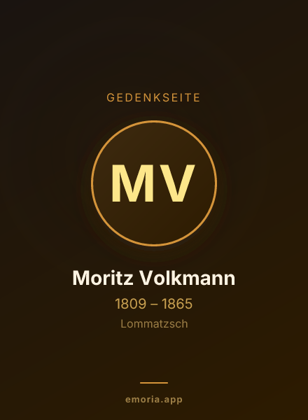 Gedenkportrait von Moritz Volkmann