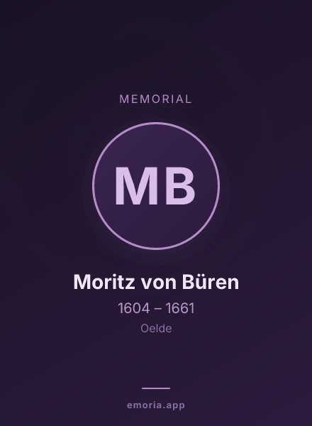 Memorial portrait of Moritz von Büren