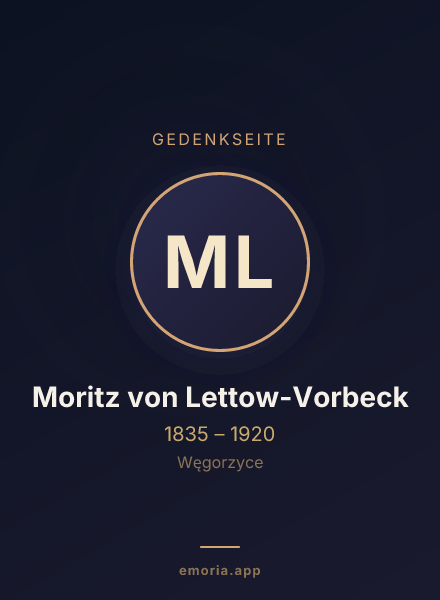 Gedenkportrait von Moritz von Lettow-Vorbeck