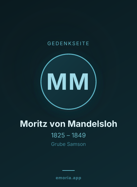 Gedenkportrait von Moritz von Mandelsloh