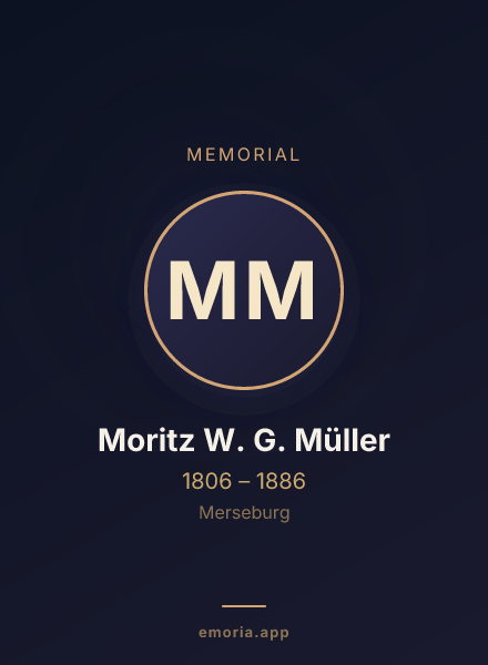 Memorial portrait of Moritz W. G. Müller