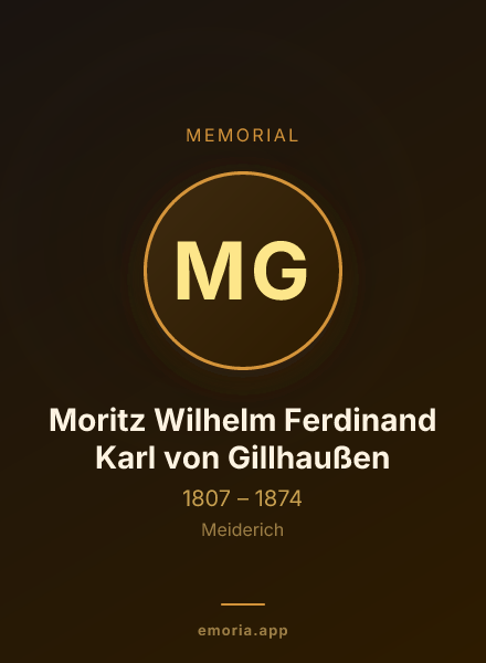 Memorial portrait of Moritz Wilhelm Ferdinand Karl von Gillhaußen