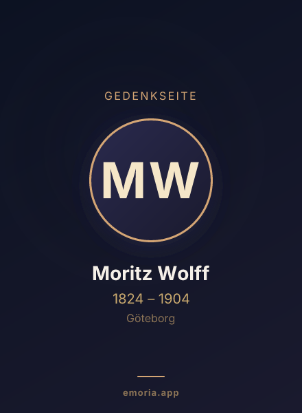 Gedenkportrait von Moritz Wolff