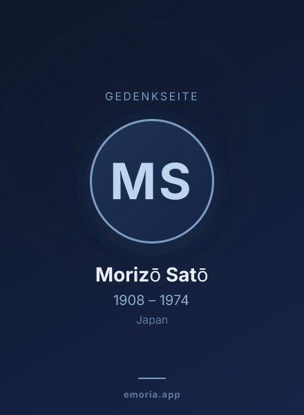 Gedenkportrait von Morizō Satō
