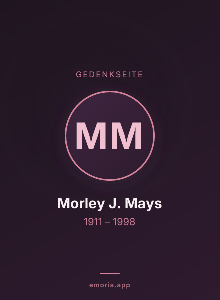 Gedenkportrait von Morley J. Mays
