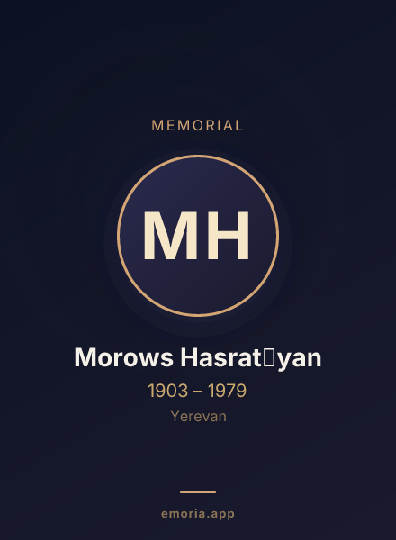 Memorial portrait of Morows Hasrat̕yan