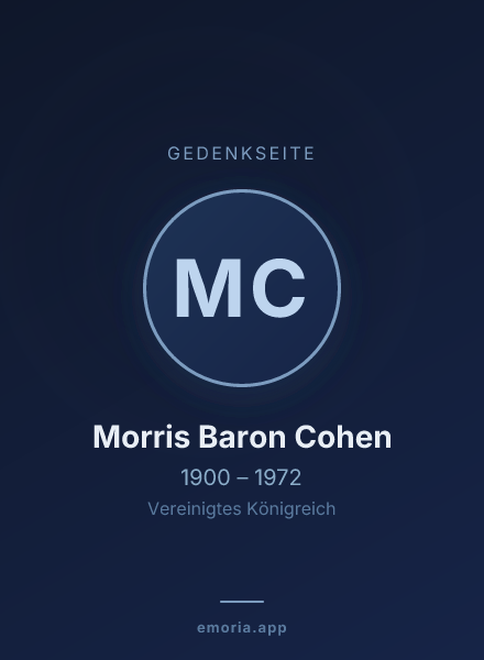 Gedenkportrait von Morris Baron Cohen