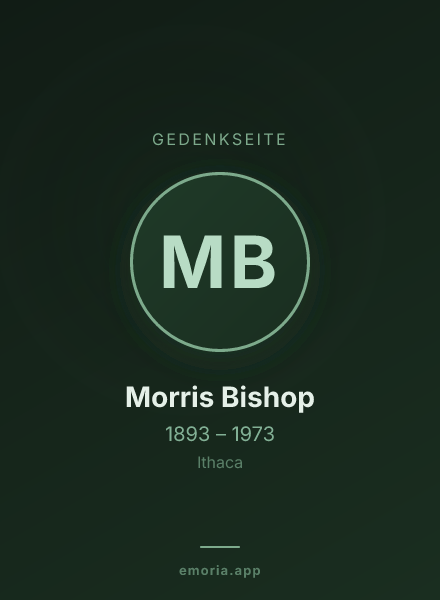Gedenkportrait von Morris Bishop