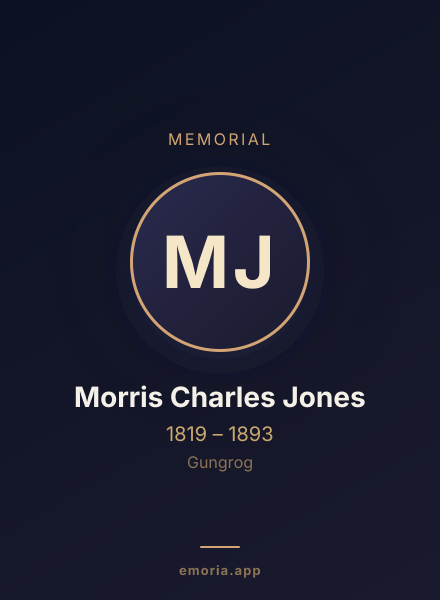 Memorial portrait of Morris Charles Jones