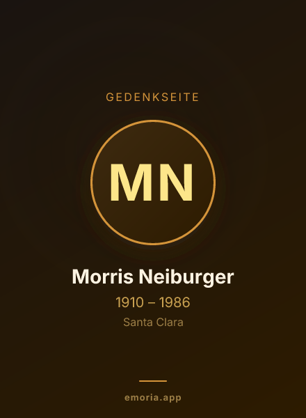 Gedenkportrait von Morris Neiburger