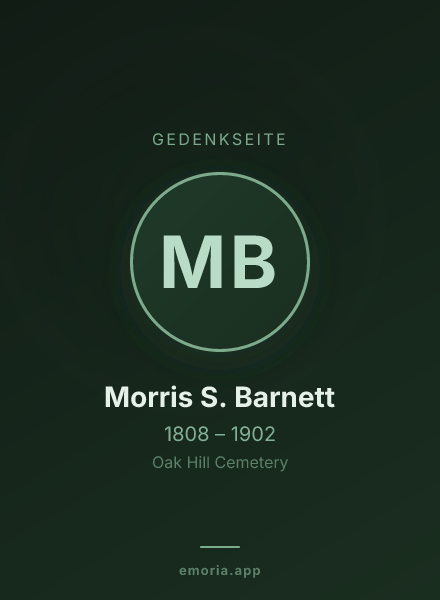 Gedenkportrait von Morris S. Barnett