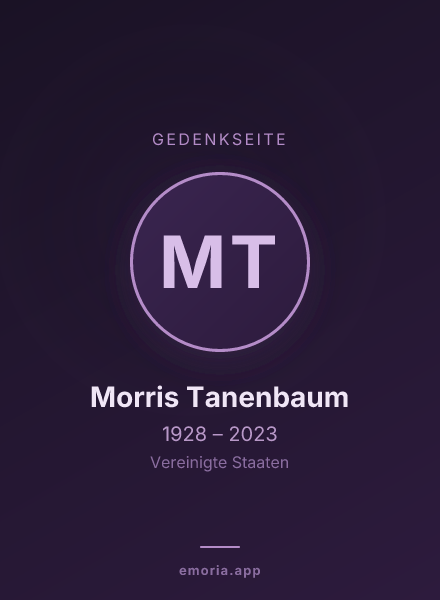 Gedenkportrait von Morris Tanenbaum