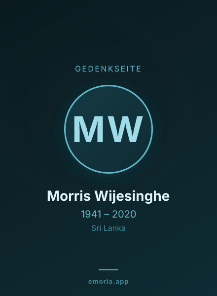 Gedenkportrait von Morris Wijesinghe