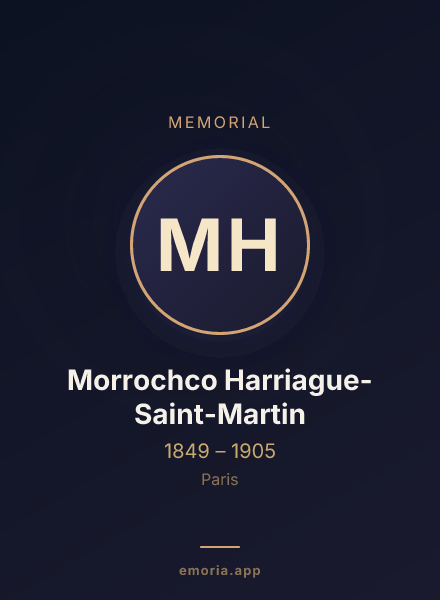 Memorial portrait of Morrochco Harriague-Saint-Martin