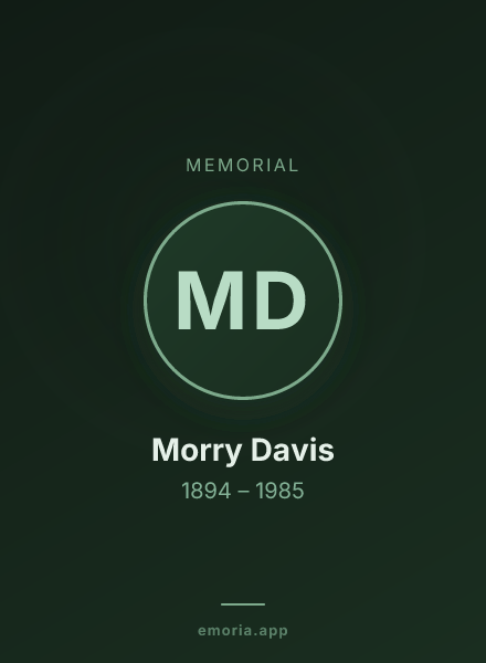 Memorial portrait of Morry Davis