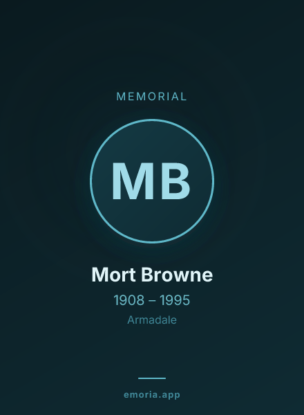 Memorial portrait of Mort Browne