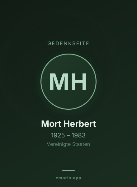 Gedenkportrait von Mort Herbert