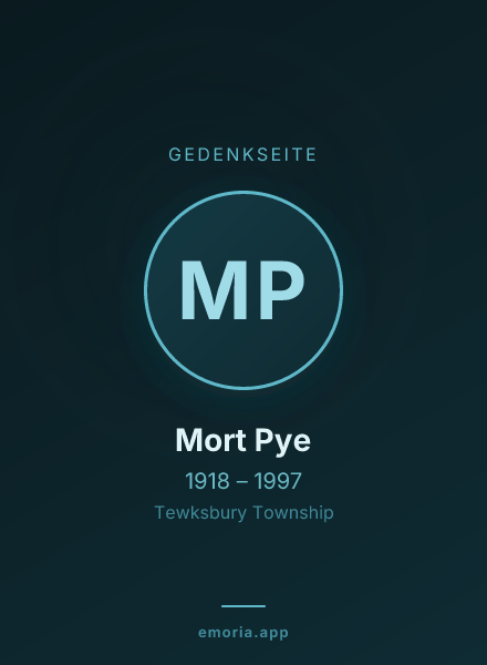 Gedenkportrait von Mort Pye
