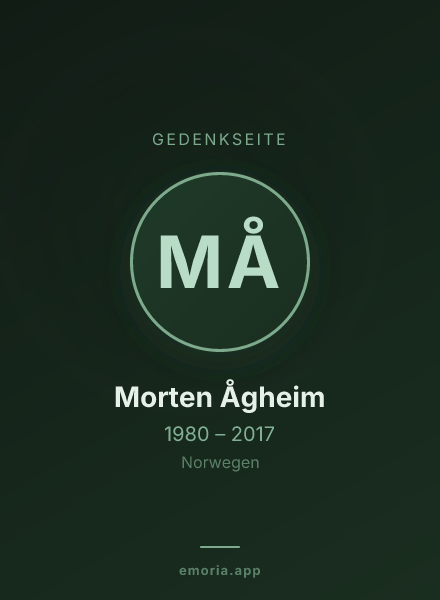 Gedenkportrait von Morten Ågheim