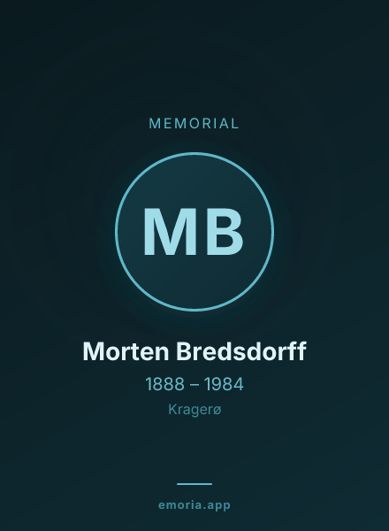 Memorial portrait of Morten Bredsdorff