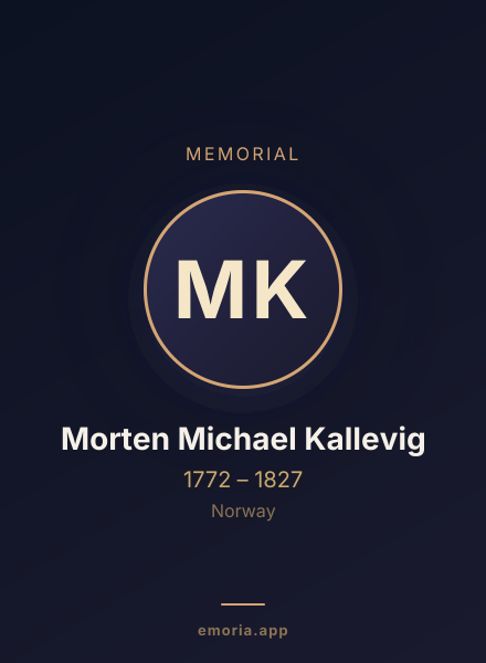 Memorial portrait of Morten Michael Kallevig