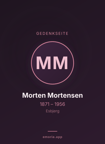 Gedenkportrait von Morten Mortensen