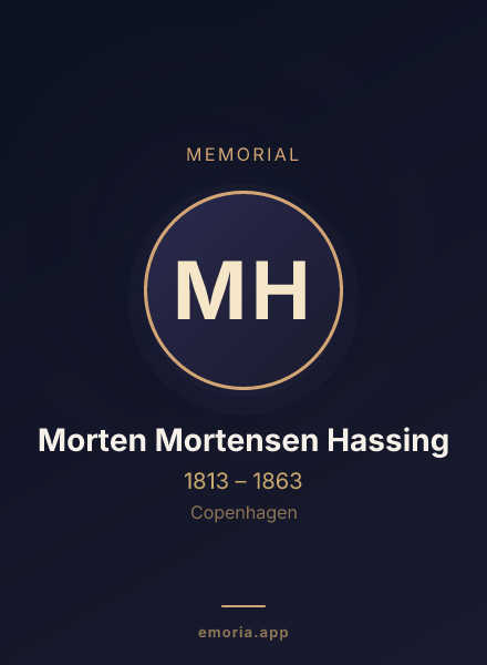Memorial portrait of Morten Mortensen Hassing