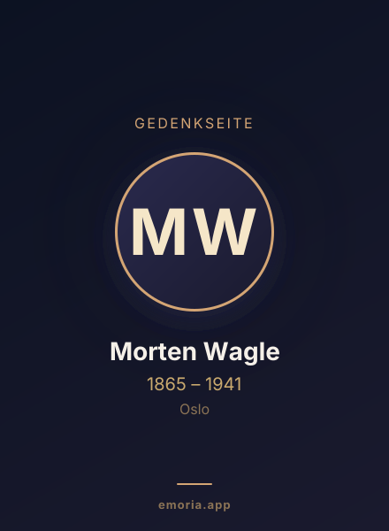 Gedenkportrait von Morten Wagle